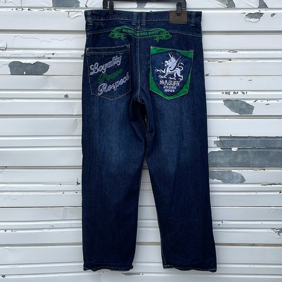 SITH Other - RARE SITH Satin in the Hood LOYALTY POWER RESPECT Men’s Big & Tall Jeans Sz 40